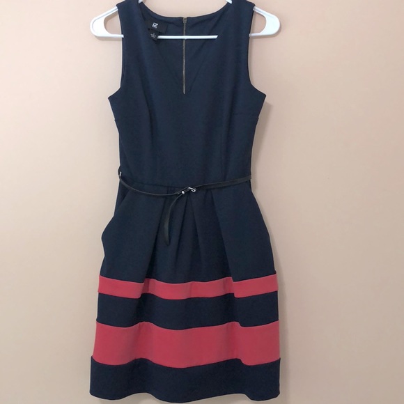 Pleated front side pocket dress - Picture 1 of 2